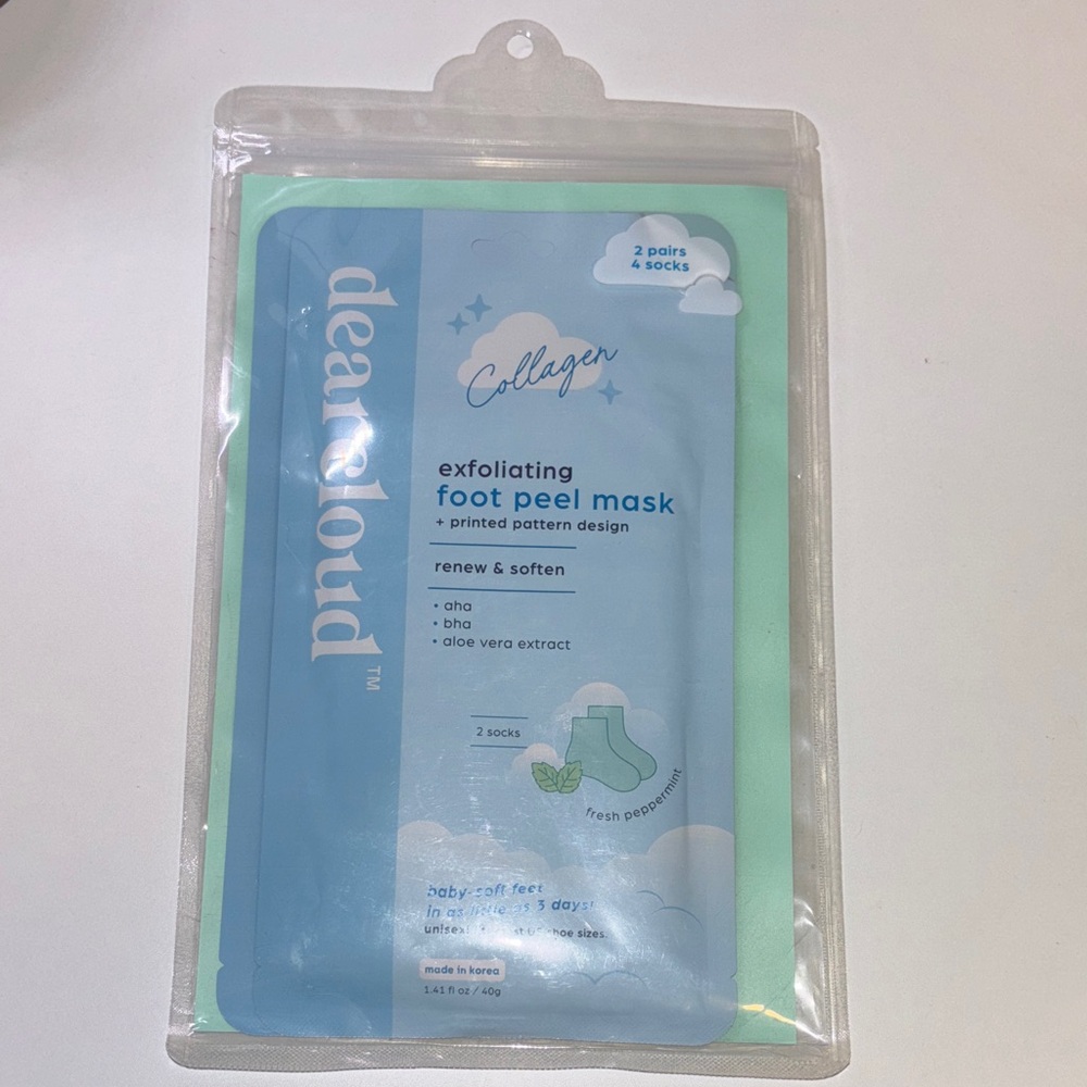 Dearcloud Exfoliating Foot Peel Mask, 2 Pairs